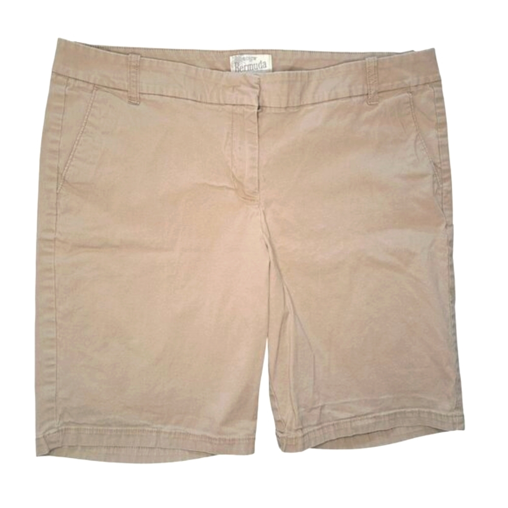 J. Crew Factory Women's Beige Bermuda Shorts